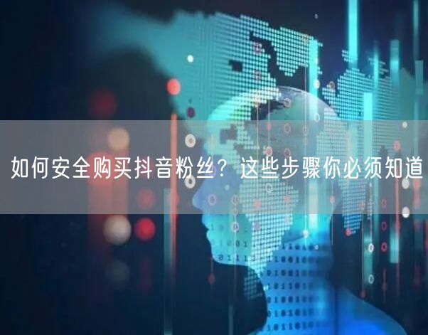 如何安全购买抖音粉丝？这些步骤你必须知道
