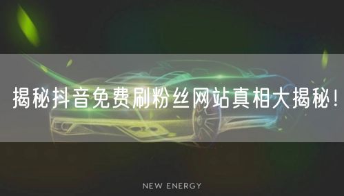 揭秘抖音免费刷粉丝网站真相大揭秘!