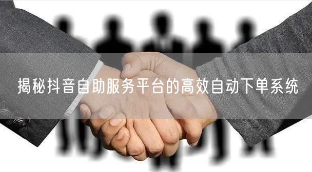 揭秘抖音自助服务平台的高效自动下单系统