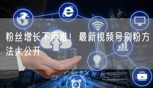 粉丝增长不再难！最新视频号刷粉方法大公开