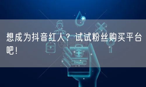 想成为抖音红人？试试粉丝购买平台吧！