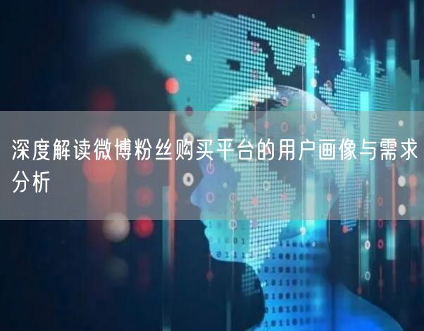 深度解读微博粉丝购买平台的用户画像与需求分析
