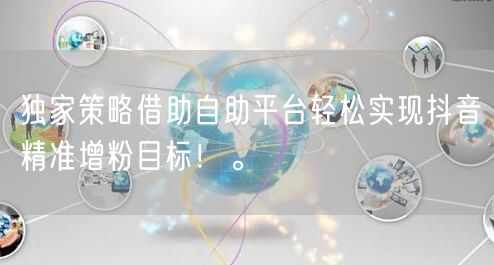 独家策略借助自助平台轻松实现抖音精准增粉目标!。