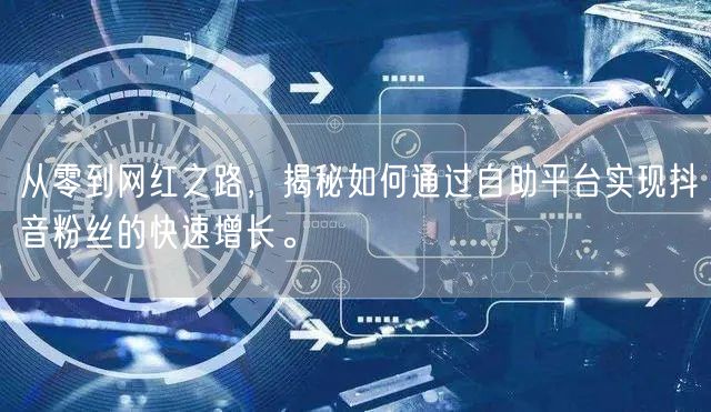 从零到网红之路,揭秘如何通过自助平台实现抖音粉丝的快速增长。