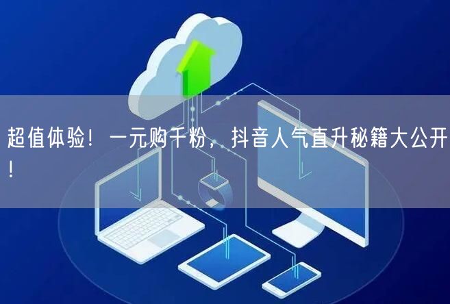 超值体验!一元购千粉,抖音人气直升秘籍大公开!