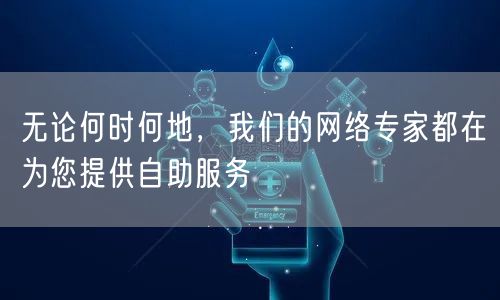 无论何时何地，我们的网络专家都在为您提供自助服务