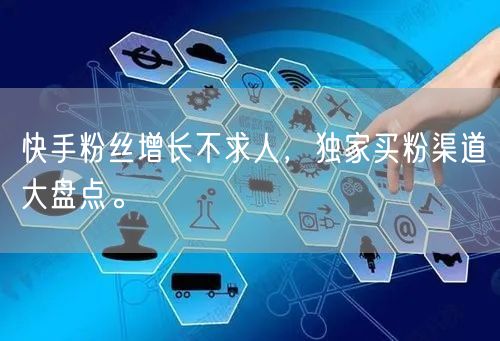 快手粉丝增长不求人，独家买粉渠道大盘点。