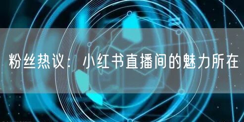 粉丝热议:小红书直播间的魅力所在